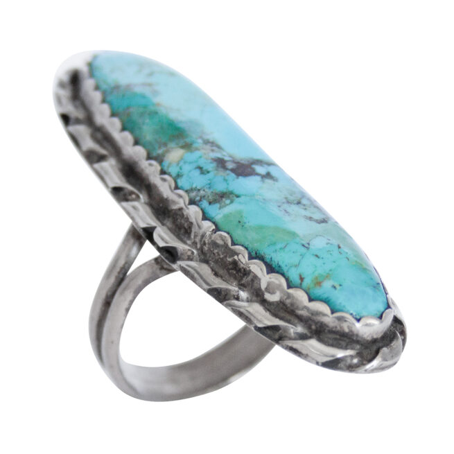 Bague Vintage Navajo Turquoise Large – Image 5