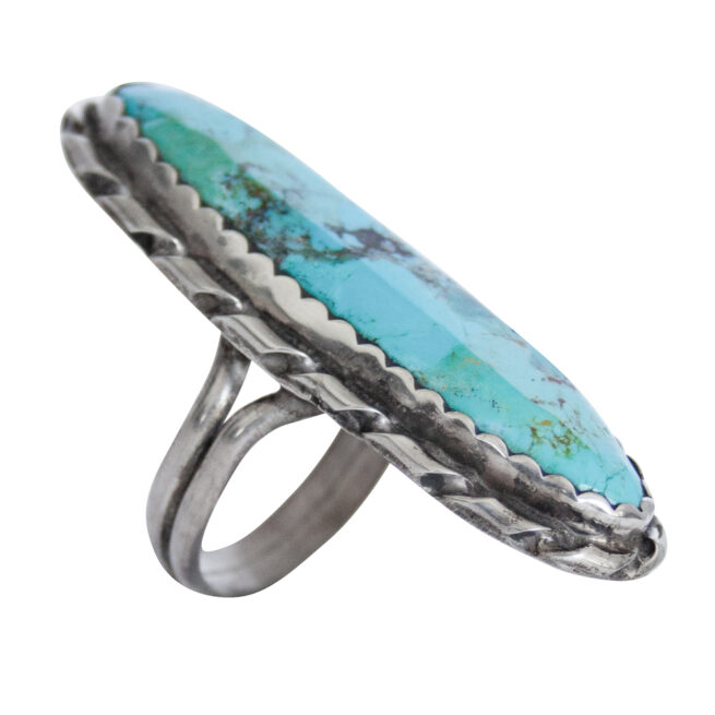 Bague Vintage Navajo Turquoise Large – Image 4