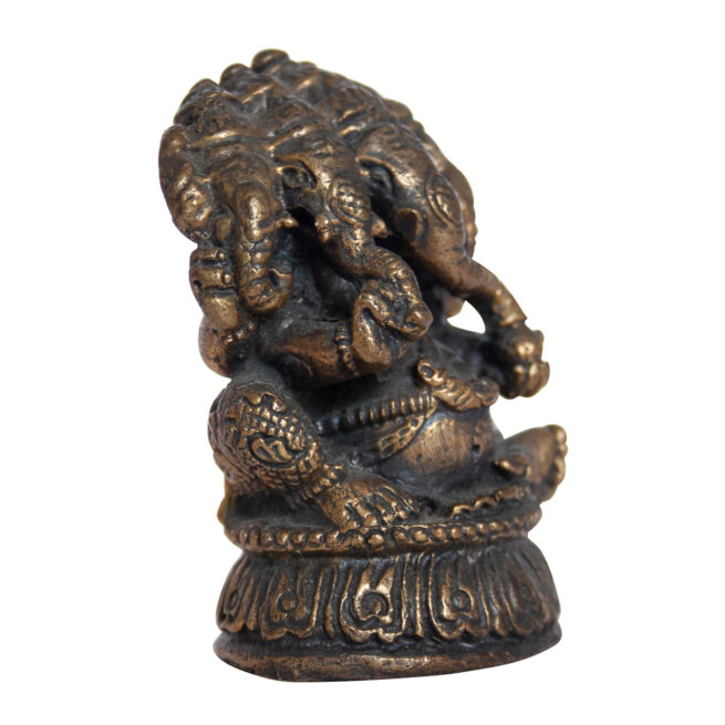 Panchamukhi Ganesha Five-Headed Brass Statue - Image 2