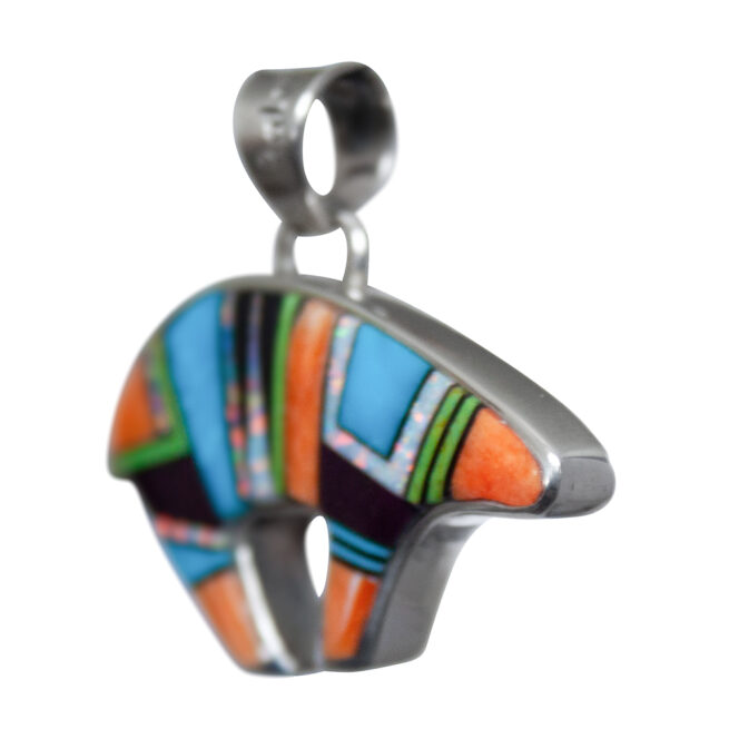 Reversible Navajo Bear Pendant - Image 3