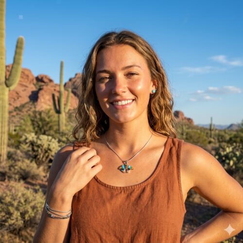 Reversible Navajo Bear Pendant