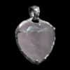 Rose Quartz Heart Silver Talisman - Image 2
