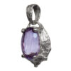 Sterling Silver Faceted Amethyst Pendant – Image 3