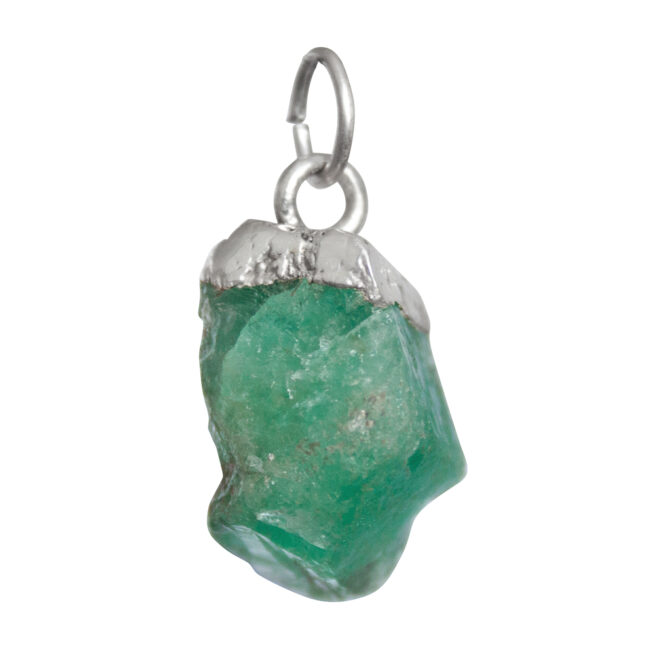Sterling Silver Green Emerald Pendant - Image 2