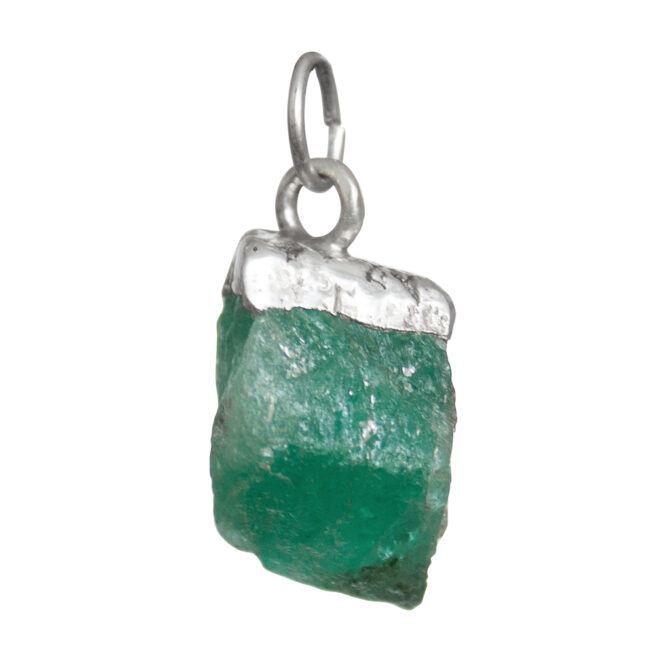 Sterling Silver Green Emerald Pendant - Image 3