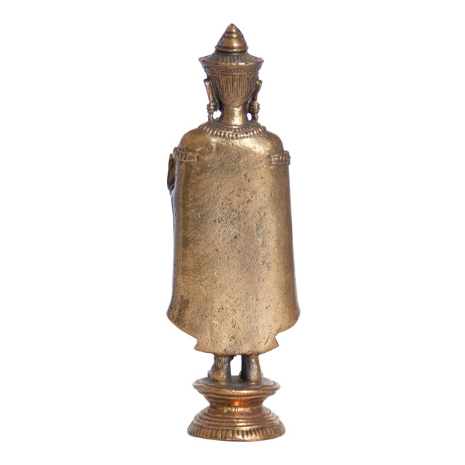 Thai Standing Buddha Brass Statue - Image 4