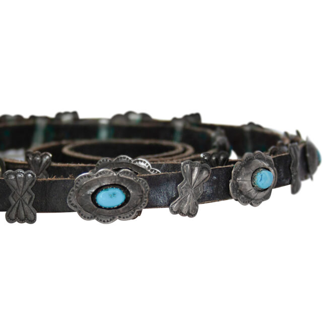 Thomas Tommie Tso Navajo Turquoise Concho Belt - Image 3