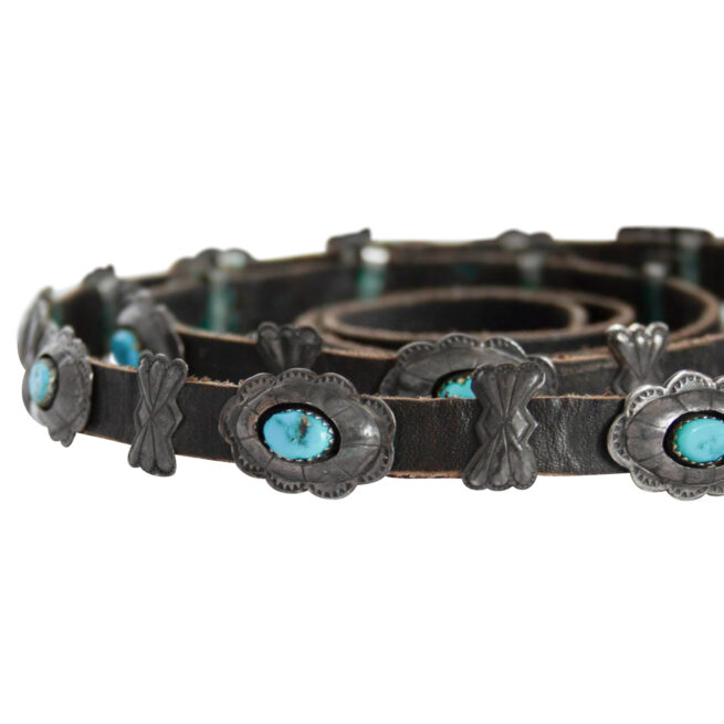 Thomas Tommie Tso Navajo Turquoise Concho Belt - Image 4