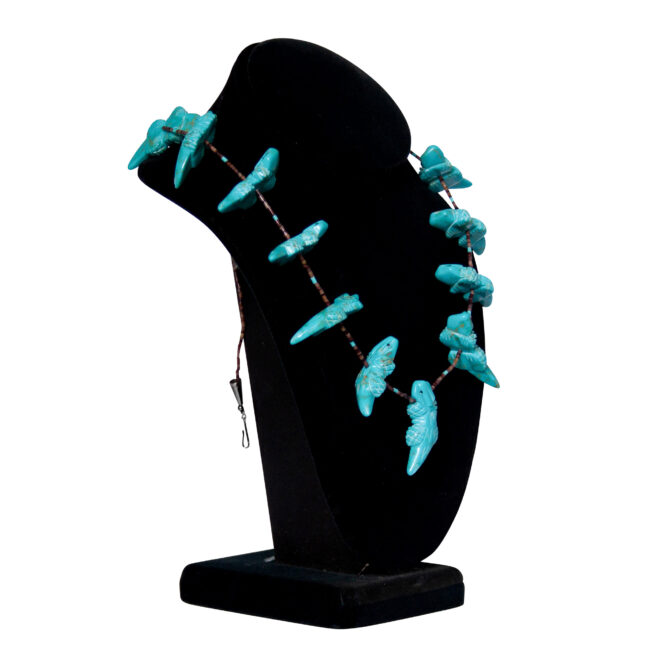 Turquoise Iguana Zuni Fetish Necklace - Image 2