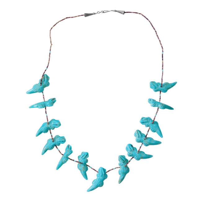Turquoise Iguana Zuni Fetish Necklace - Image 4