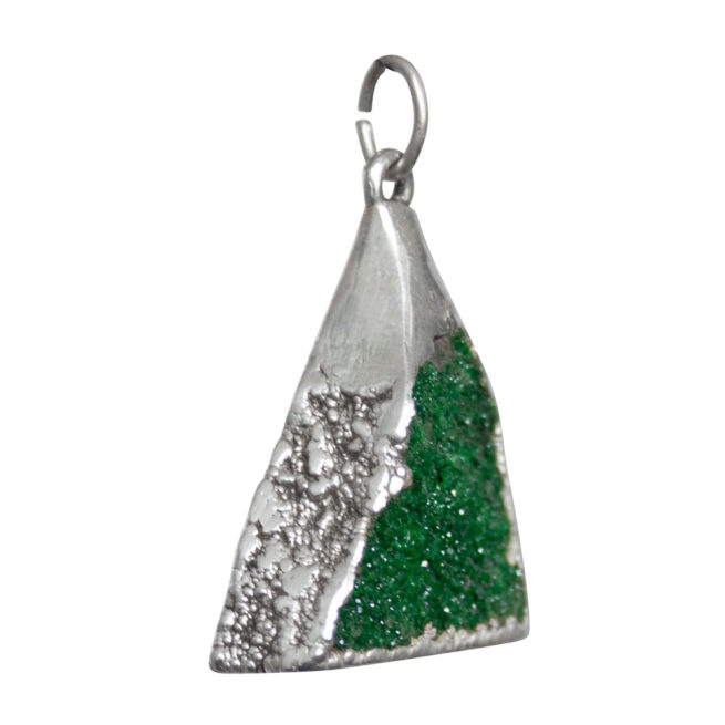 Pendentif Argent Uvarovite Verte – Image 2