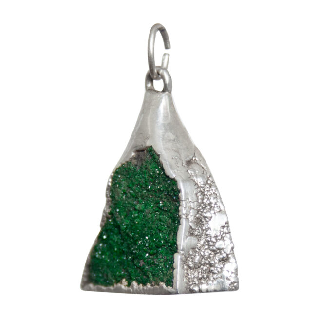 Pendentif Argent Uvarovite Verte – Image 3