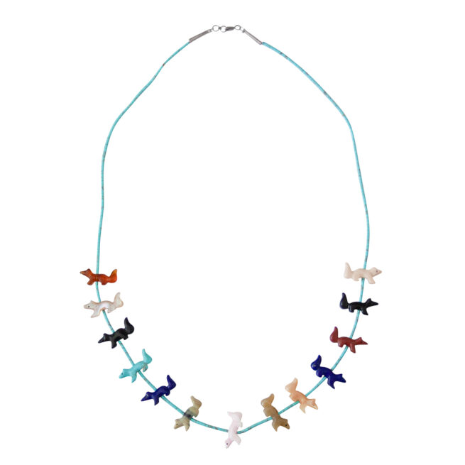 Zuni Wolf Fetish Spirit Animal Necklace - Image 4