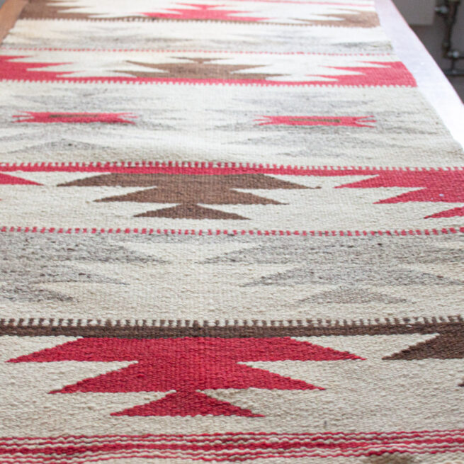 1920s Crystal Region Navajo Saddle Blanket – Image 4