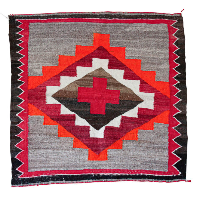 1940s Santa Fe Orange Saddle Blanket – Image 2
