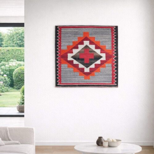 1940s Santa Fe Orange Saddle Blanket