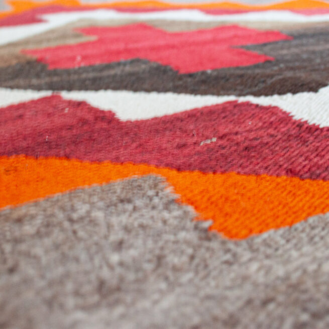 1940s Santa Fe Orange Saddle Blanket – Image 6