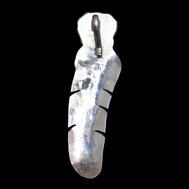 Pendentif Avery Norton Plume Argent Turquoise – Image 4
