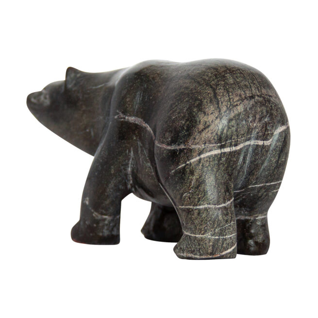 Black Serpentine Inuit Bear Carving – Image 4