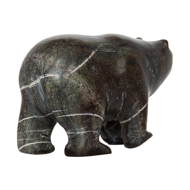 Black Serpentine Inuit Bear Carving – Image 3