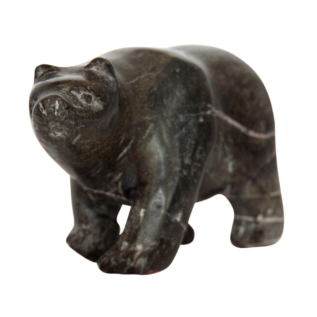 Black Serpentine Inuit Bear Carving – Image 6