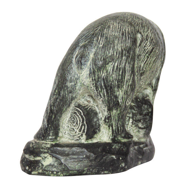 Black Soapstone Inuit Bear Carving - Image 5