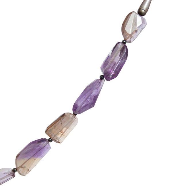 Faceted Ametrine Hematite Beaded Necklace - Image 7