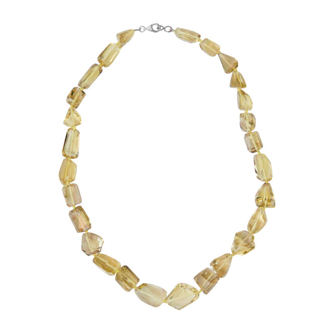 Faceted Yellow Citrine Beaded Necklace - Image 5