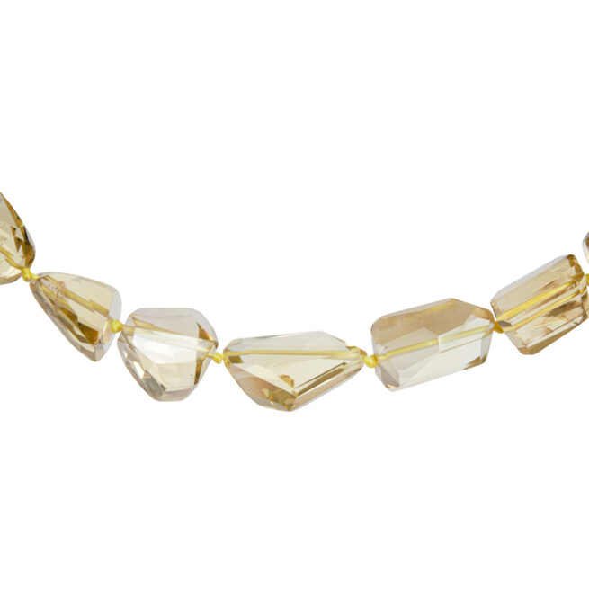 Faceted Yellow Citrine Beaded Necklace - Image 7