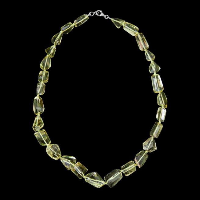 Faceted Yellow Citrine Beaded Necklace - Image 4