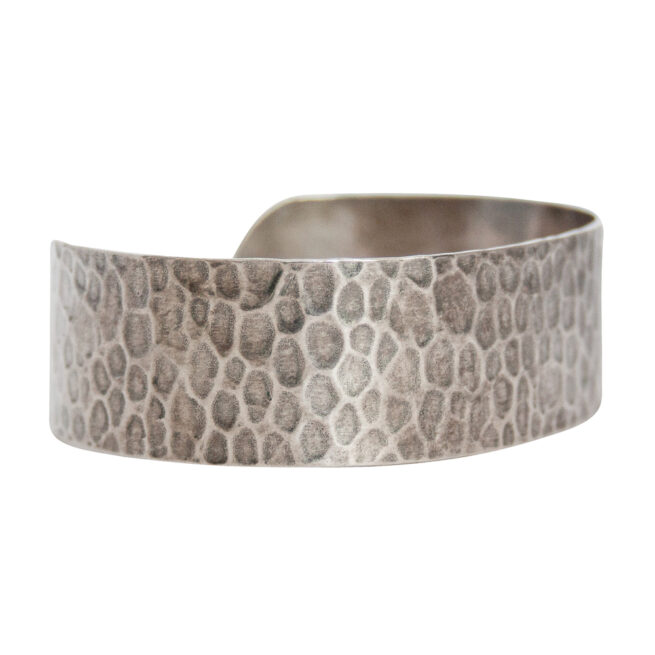 Hammered Sterling Silver Navajo Bracelet - Image 2