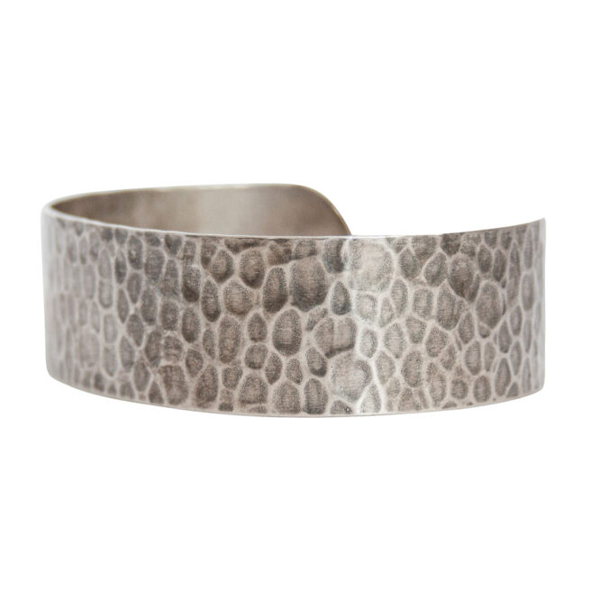 Hammered Sterling Silver Navajo Bracelet - Image 3