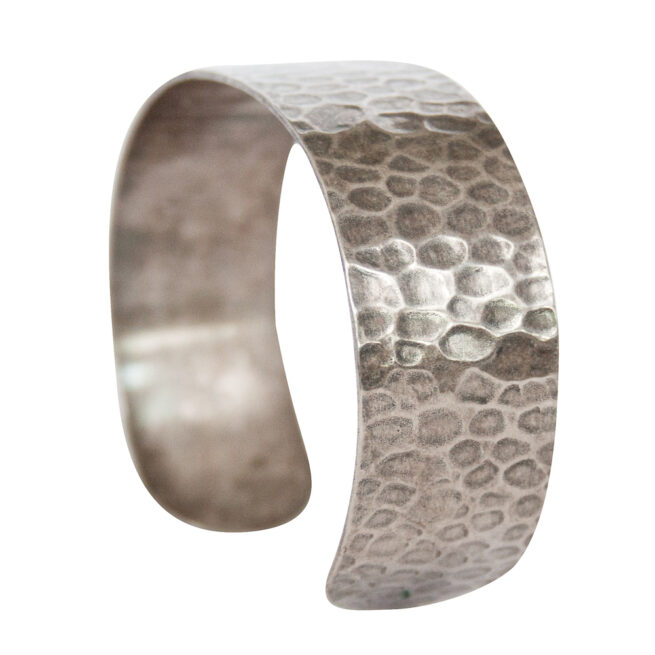 Hammered Sterling Silver Navajo Bracelet - Image 5