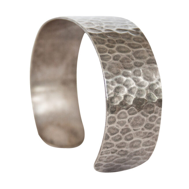 Hammered Sterling Silver Navajo Bracelet - Image 6