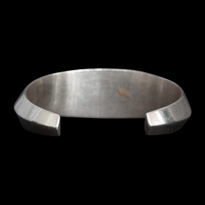 Heavy Solid Silver Navajo Cuff Bracelet - Image 5