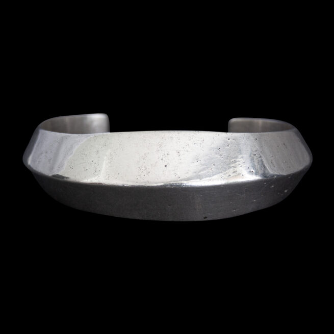 Heavy Solid Silver Navajo Cuff Bracelet - Image 2