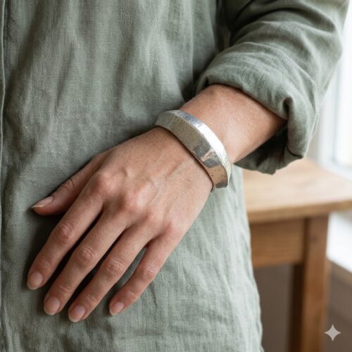 Heavy Solid Silver Navajo Cuff Bracelet