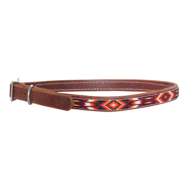 Large Red Beaded Zuni Dog Collar - Image 2