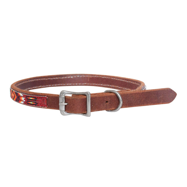 Large Red Beaded Zuni Dog Collar - Image 4