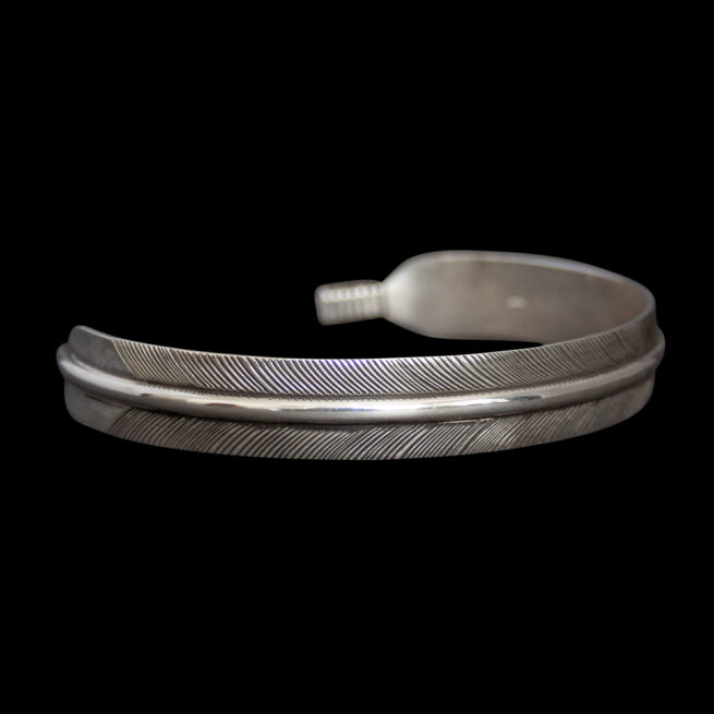 Lena Platero Slim Silver Feather Bracelet - 190 mm - Image 2