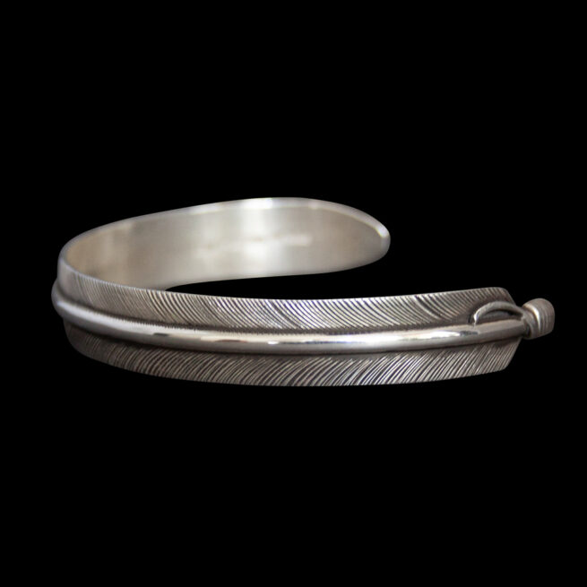 Lena Platero Slim Silver Feather Bracelet - 190 mm - Image 3