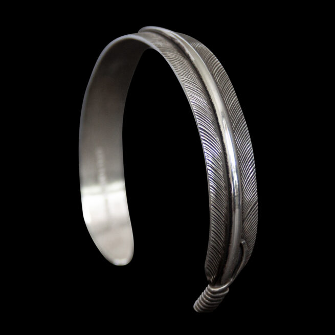 Lena Platero Slim Silver Feather Bracelet - 190 mm - Image 7