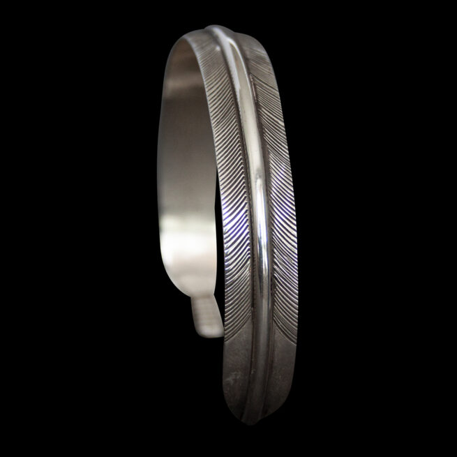 Lena Platero Slim Silver Feather Bracelet - 190 mm - Image 6