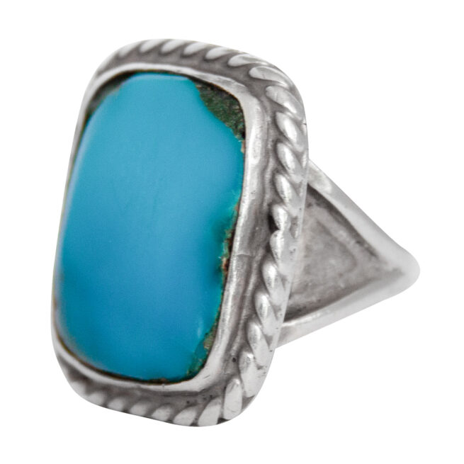 Rectangular Navajo Turquoise Ring - Image 3