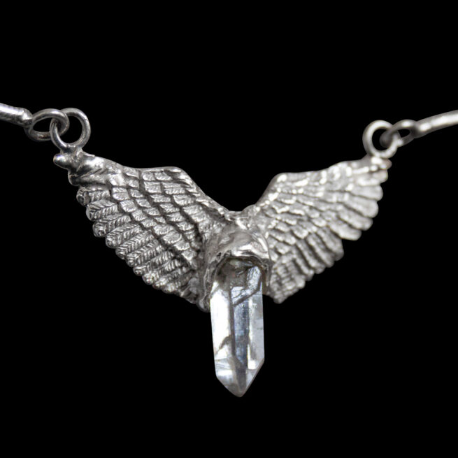 Collier Quartz Ailes Argent – Image 2