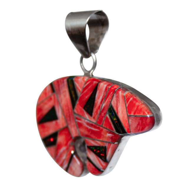 Spondylus Opal Zuni Inlay Bear Pendant - Image 3