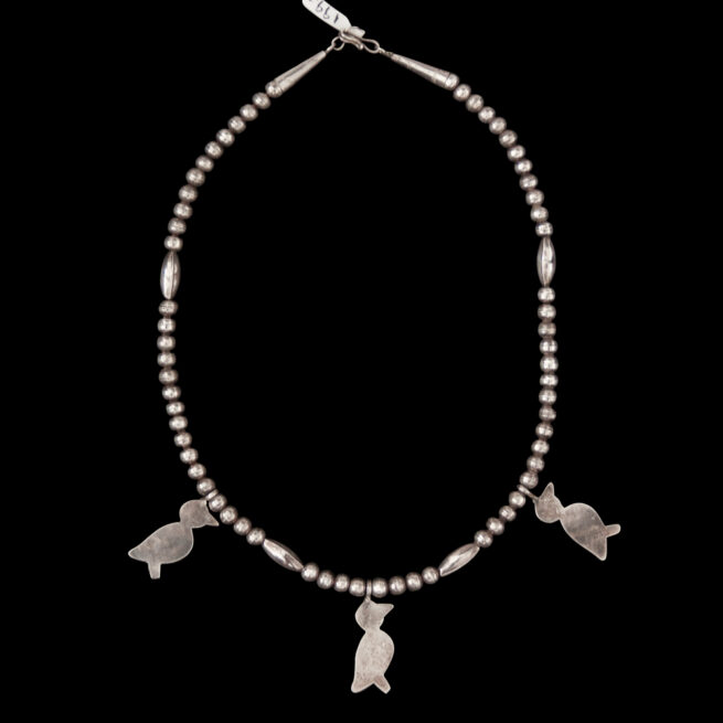 Zuni Inlay Tryptic Bird Necklace – Image 2