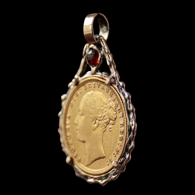 Pendentif Grenat Pièce Or 22 Carats – Image 5