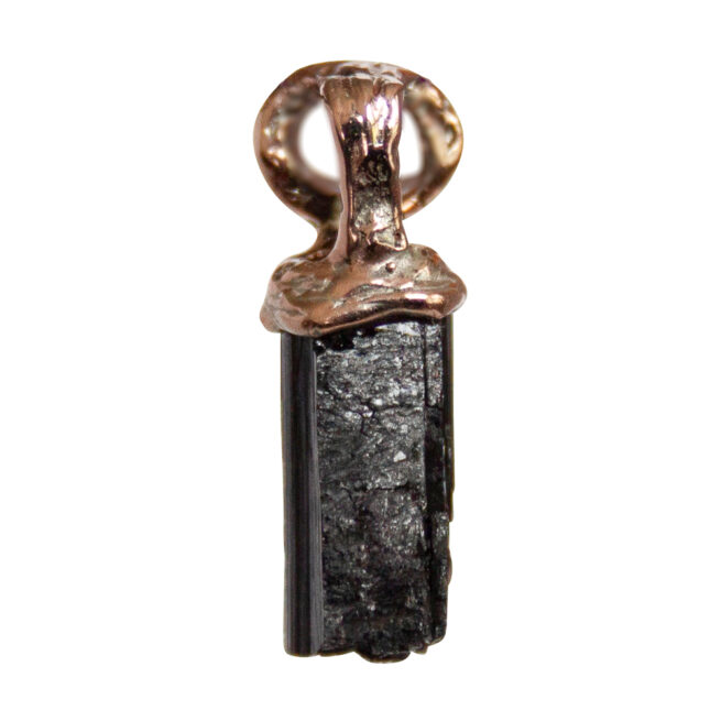 Pendentif Tourmaline Noire Pierre de Lune Or 9 Carats – Image 4