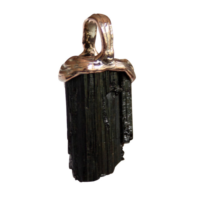 Pendentif Tourmaline Noire Or 9 Carats – Image 3